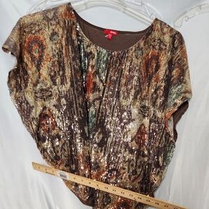 Bongo Sequined Embellished Top - Sheer